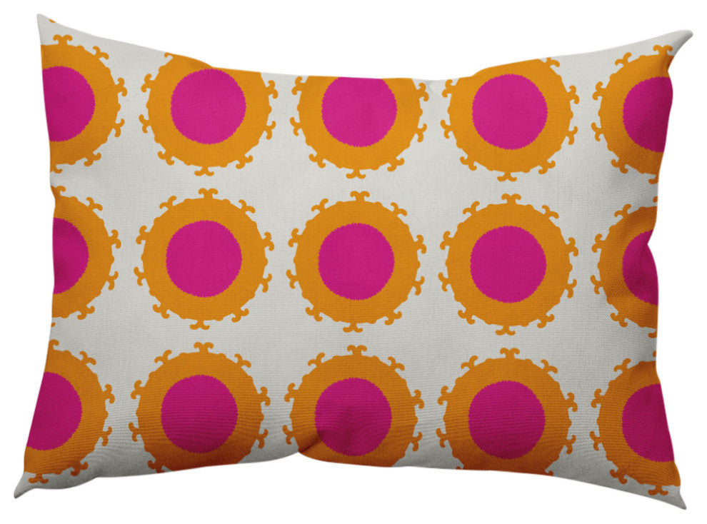 Pan Bubbles Decorative Throw Pillow, Orchid, 14"x20"