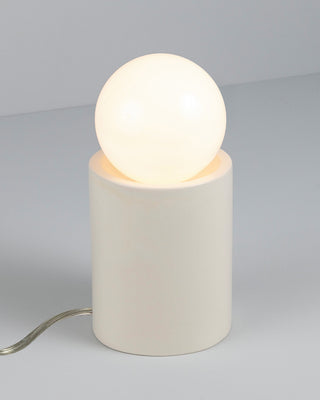 Short Pillar Table Lamp, Matte White