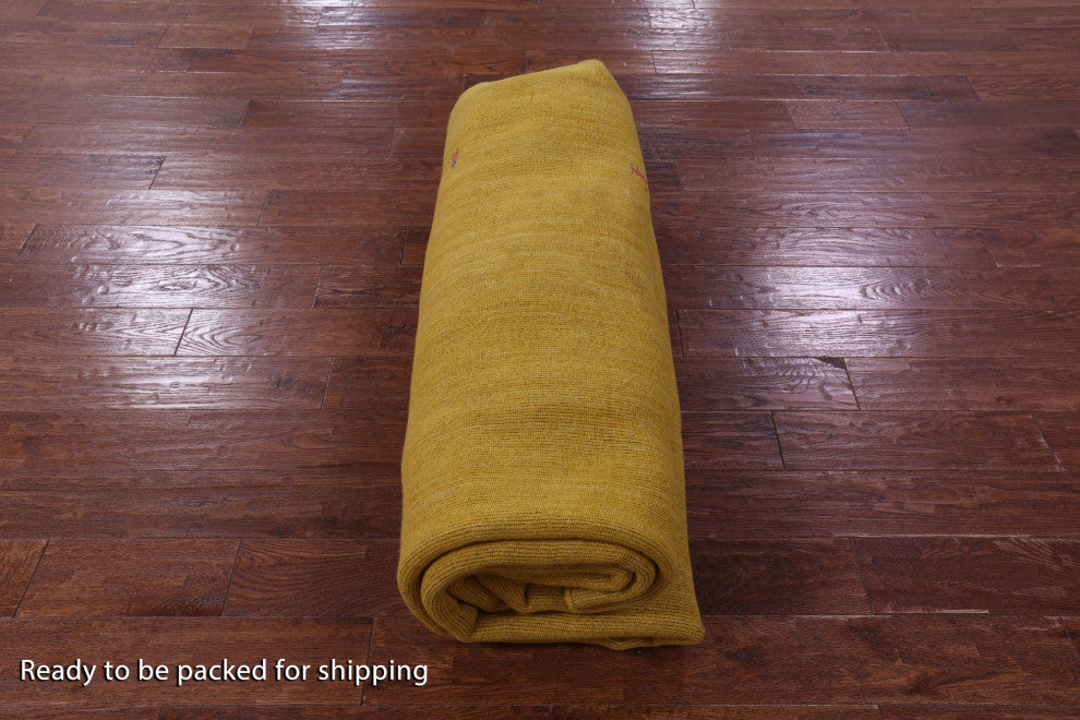 10' Round Persian Gabbeh Handmade Wool Rug - Q15166