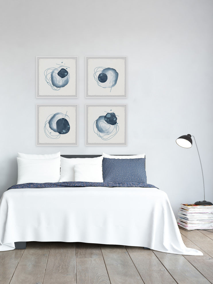Bottom Border Quadriptych, Set of 4, 24x24 Panels