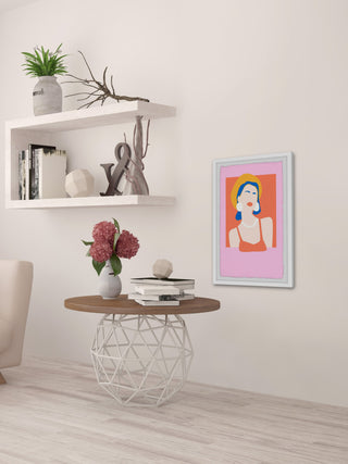 "Yellow Hat" Framed Painting Print, 30x45