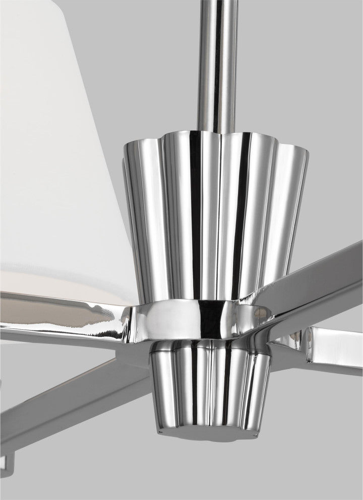 Paisley Medium Chandelier, Polished Nickel