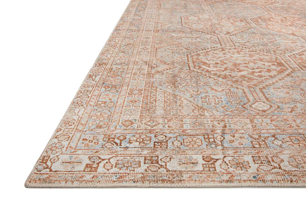 Chris Loves Julia x Loloi Jules Tangerine/Mist 2'-0" x 5'-0" Area Rug