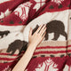Woolrich Tunbridge Winter Cabin Sherpa Comforter Set, Red