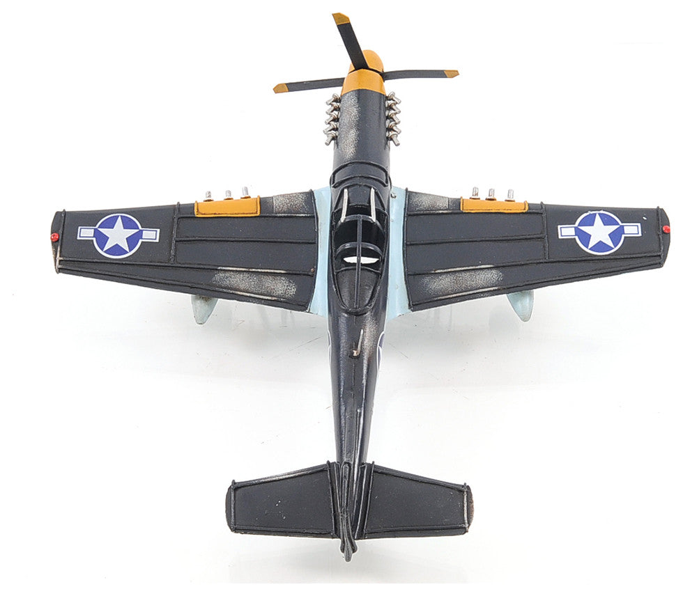 1943 Grey Mustang P51 1:40 Collectible Metal scale model Airplane