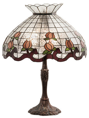 Meyda Lighting 232794 26" High Roseborder Table Lamp