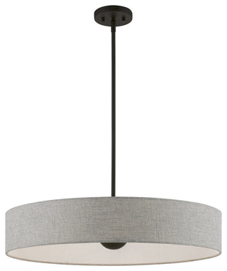 Elmhurst 5 Light Black Large Drum Pendant