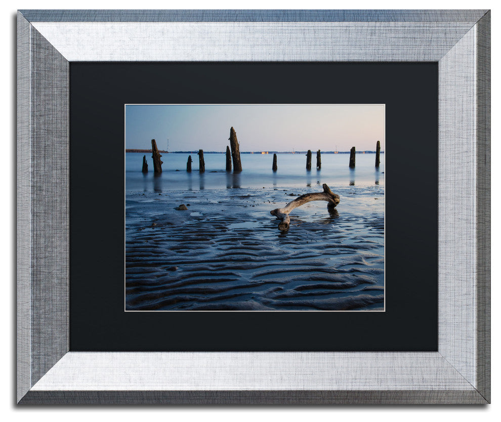 PIPA Fine Art 'Driftwood And Sandbars' Matted Framed Art, 14x11