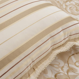 Aico Amini Luxembourg 13 Pc King Comforter Set in Creme