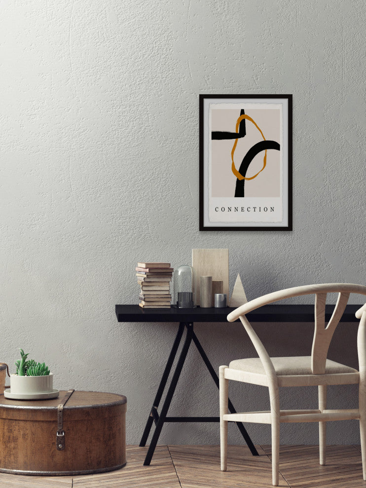 "Golden Connection" Framed Painting Print, 8x12