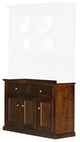 Eagle Furniture 48" Coastal Dining Buffet, Burnt Cinnamon, With Hutch