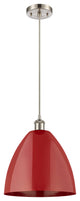 Innovations Lighting 516-1P-SN-MBD-12-RD Plymouth Dome 1 Light 12" Mini Pendant