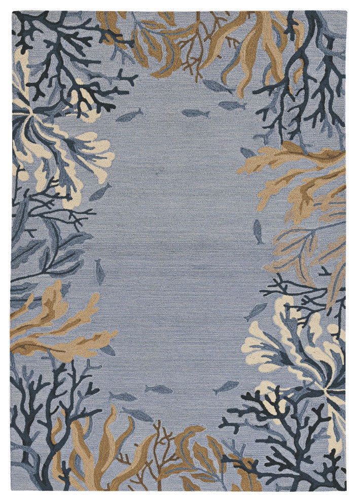 Sonesta Steel Blue Lagoon Floral Accent Rug, 2' X 7'6" Runner