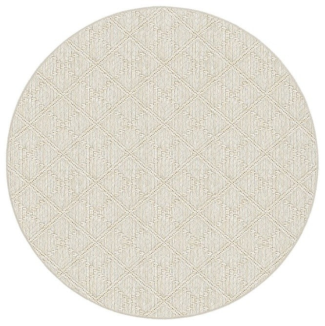 Couristan Sea Bright Indoor/Outdoor Accent Rug | Versatile Carpet, Sand Dollar, Round 4'