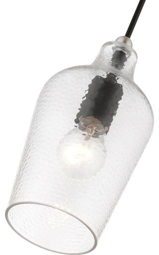 Avery 1 Light Black With Brushed Nickel Accent Mini Pendant