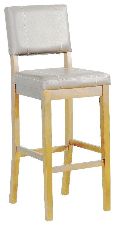 Milano Counter Stool 24, 17.75W X 19.5D X 38.25H, Medium Dark Walnut