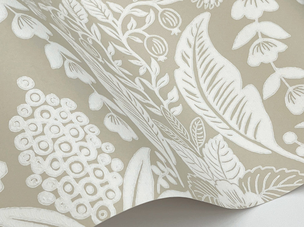 Pineapple Damask Linen Wallpaper