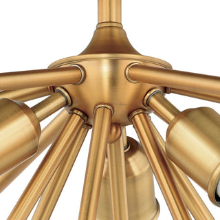 Vaxcel Estelle 17" Semi-Flush Mount, Natural Brass