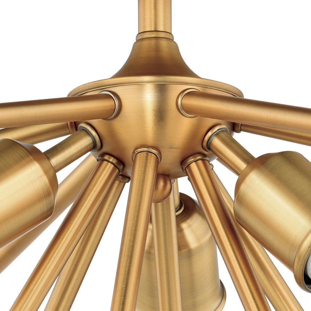 Vaxcel Estelle 17" Semi-Flush Mount, Natural Brass