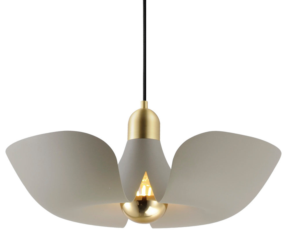 Maxim 11392 Poppy 18"W LED Pendant - Silver Gold / Satin Brass