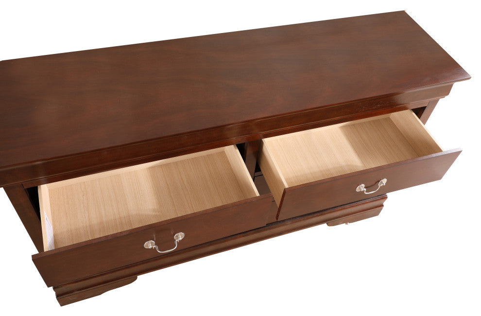 Louis Phillipe 6-Drawer Dresser, Cappuccino