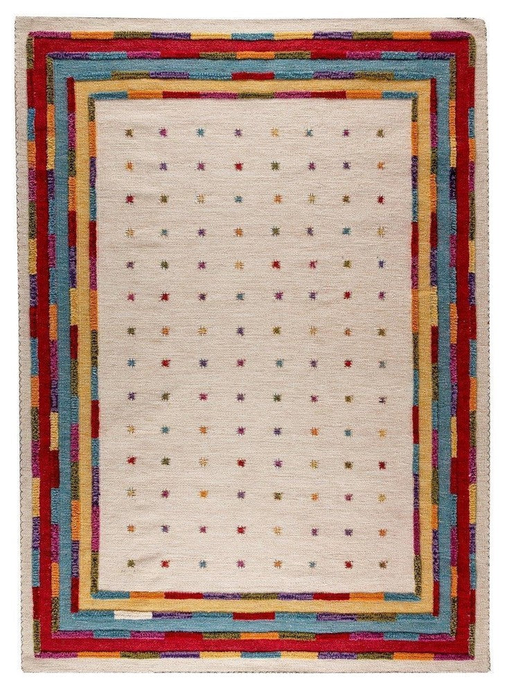 Khema6 Rug, White Multi, 4'6"x6'6"