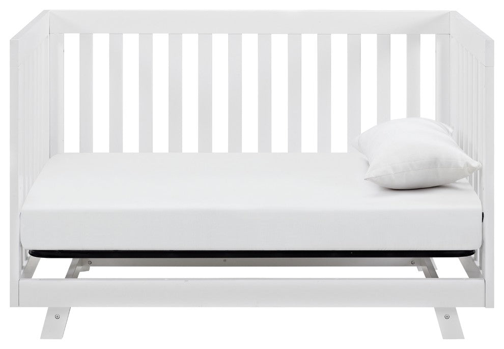 Storkcraft Beckett 3-in-1 Convertible Crib, White, Converts To Toddler