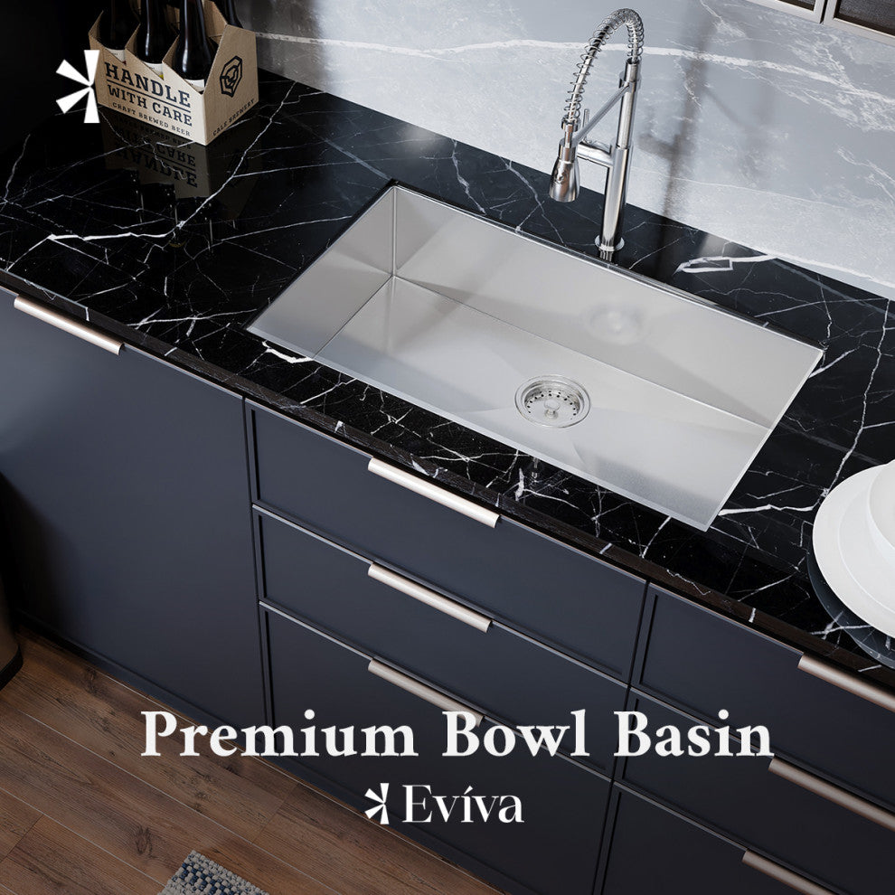 Eviva Aries 30" x 18" Stainless Steel Undermount Kitchen Sink