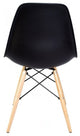 Set of 4 DSW Black Mid Century Modern Plastic Dining Shell Chair