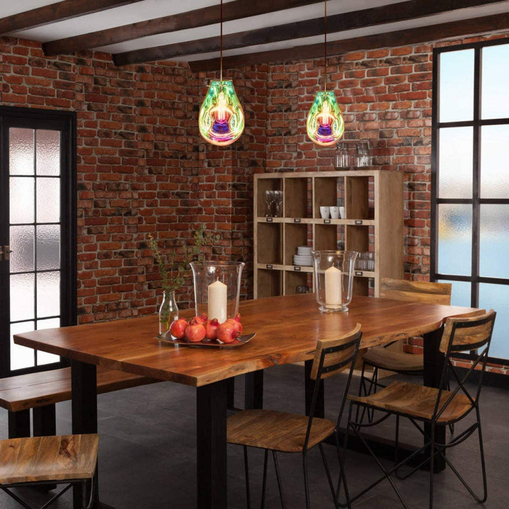 Modern Glass Pendant, Colorful Contemporary Hanging Light