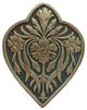 Dianthus Knob, Antique-Style Brass-Sage