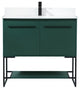 Sue 36" Single Bathroom Vanity, Green, With Backsplash