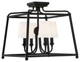 Libby Langdon for Crystorama Sylvan 4 Light Black Forged Ceiling Mount