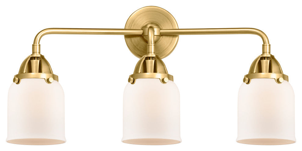 Small Bell Bath Vanity Light, Satin Gold, Matte White, Matte White