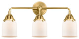 Small Bell Bath Vanity Light, Satin Gold, Matte White, Matte White