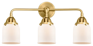 Small Bell Bath Vanity Light, Satin Gold, Matte White, Matte White