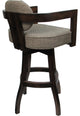 Swivel Wood Bar Stool Kadir Plus on S-Base, Plumley Cocoa - Dark Walnut, 30"