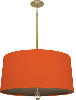 Williamsburg Custis Pendant, Orange/Revolutionary Storm, Modern Brass