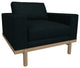 Cantor Leather Chair, Finish Shown: Dove, Leather Shown: Midnight