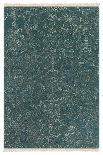 Surya Wilmington WLG-9004 2'x3' Rug, Navy/Teal/Khaki/Camel
