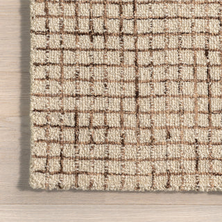 Melrose Checked Wool Area Rug, Cream 8'x10'