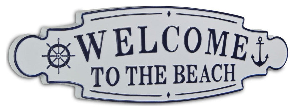 Welcome to the Beach Metal Wall Plate
