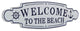 Welcome to the Beach Metal Wall Plate