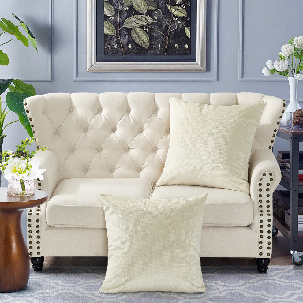 Milliken Plush Pillow Shell 2 Piece Set, Angora, 26" X 26"