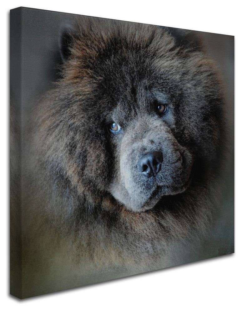 Jai Johnson 'Watching Master Blue Chow Chow' Canvas Art, 14 x 14