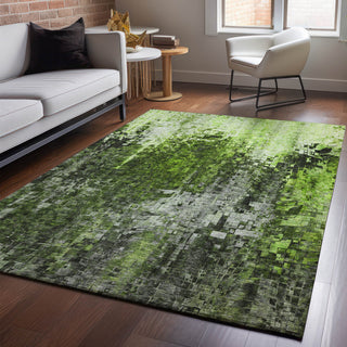 Premium Machine Washable Mayfield AMF581 Green 2'6" x 3'10" Rug