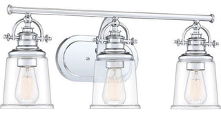 Grant 3-Light Bath Vanity, Polished Chrome