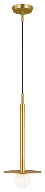 Nodes Short Pendant, Burnished Brass
