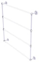 Clearview 4 Tier 36" Ladder Towel Bar with Twisted Accents, Matte White