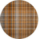 Premium Machine Washable Mayfield AMF541 Terracotta 8'' x 8'' Round Rug